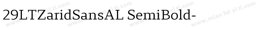 29LTZaridSansAL SemiBold字体转换